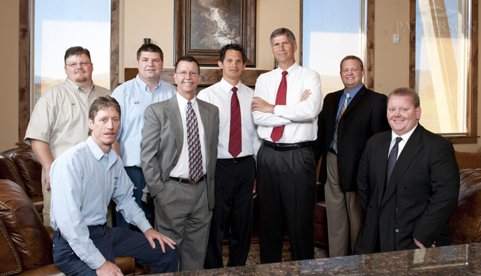 From left to right: Joe McDonald, Service Technician; James Bradley, Service Technician; Will Peterson, Service Technician; Jim Martin, Branch Manager; Dr. Naki, Dr. Robinson, Russ Brannon, Equipment Specialist; and Richard Mawby, Sales Representative. Not pictured: Charles Stelzer, Service Technician.